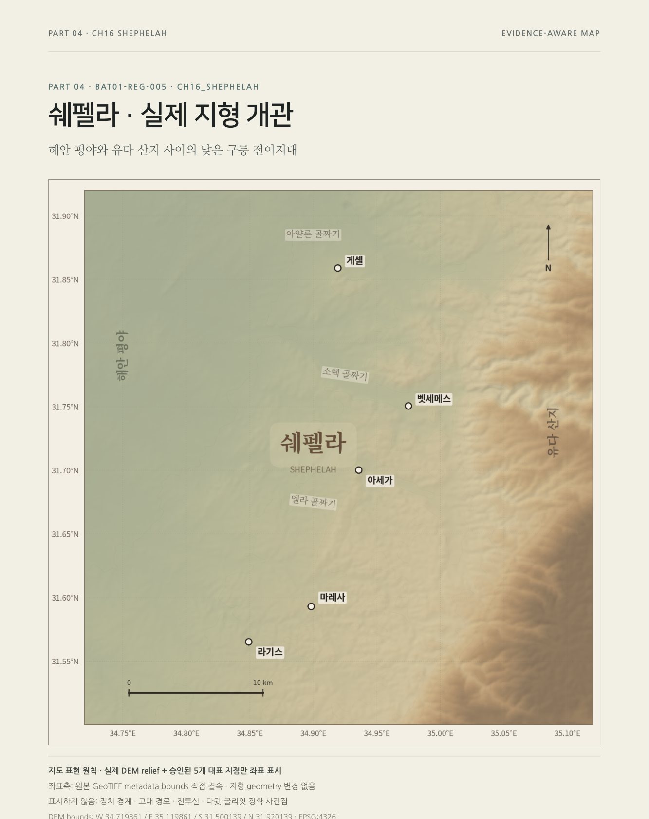쉐펠라 지형 조판 페이지